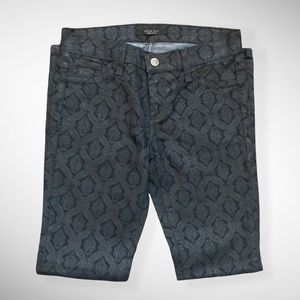 Kancan Grey / Blue Patterned Skinny Jeans Size 5